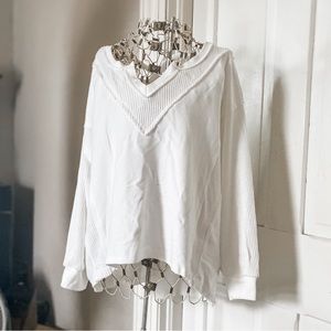White V-Neck Top-NWT